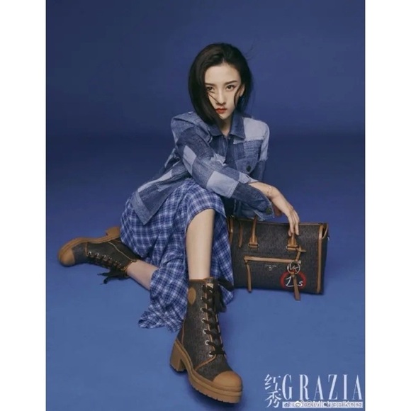 MICHAEL KORS | Corey MK Logo Combat Boots in Brown | Sz 8 - Picture 16 of 16